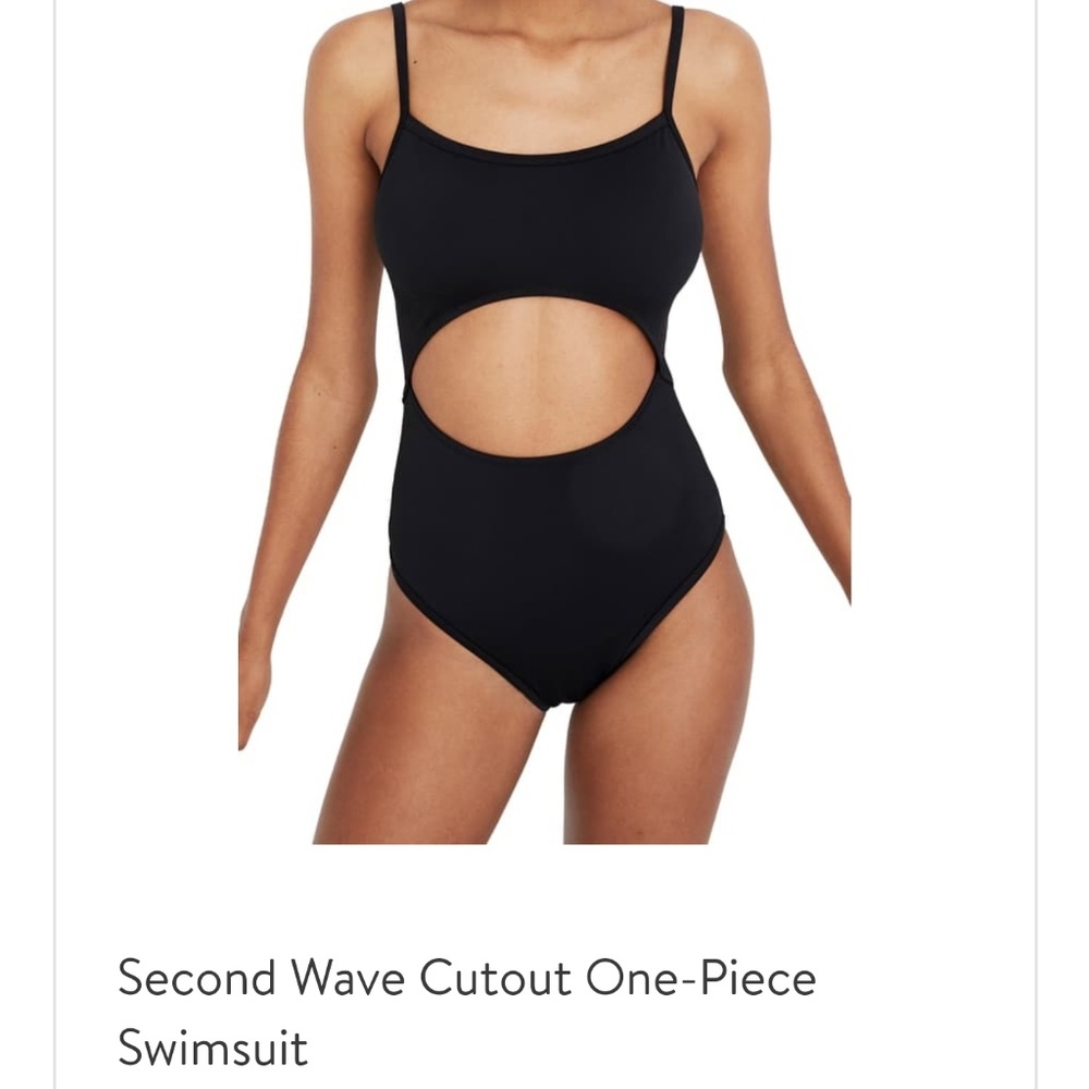 Madewell one piece cut-out swim second wave